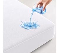 MHG Living Small Double Waterproof Mattress Protector, 100% Waterproof | 30cm Deep Pocket,Small double mattress protector,Elastic Fitted,Noiseless & Washable,Polyester,Mattress Cover (122x190cm)