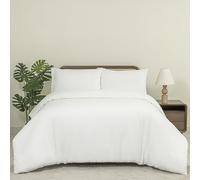 MHG Living Waffle Duvet Cover Set - Cotton Blend, Super Soft & Breathable, Hypoallergenic, Machine Washable Waffle Weave Bedding (White, Single)