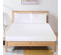 MHG Living Waterproof Mattress Protector King Size - 100% Polyester Terry, Elastic Fitted 40cm Deep Pocket, Noiseless & Machine Washable,Waterproof Mattress Cover, King Mattress Protector (152x200cm)