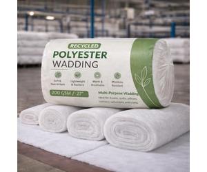 MHG Textiles Premium Wadding Roll for Quilting, Crafts, Upholstery & Sewing - 5 Metres Length, 6oz/200gsm - 27” Wide - Hypoallergenic Recycled Polyester - Soft, Durable, Washable - Multi-Use Padding