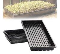 MHGLOVES 5 Pcs Plastic Growing Trays Seed Tray Seedling Starter for Greenhouse Hydroponics Seedlings Plant Germination without Holes (55X28cm)