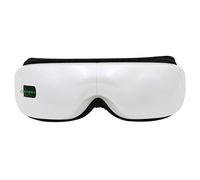 MHGLOVES Foldable Electric Eye Massager, Rechargeable Eye Mask Massager with Heat Compression & Air Pressure & Bluetooth Music, Eye Therapy Massager for Eye Strain Dark Circles Eye Bags Dry Eye,White