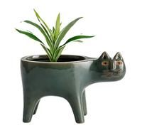 Mhihtts Cat Flower Pot,Cat Planters,Succulent Planter Cats Pots,Ceramic Animal Planter,Cats Planters for Indoor Plants for Indoor Home Decor,Office Desk or Kitchen Windowsill,Perfect Plant Gift (E)