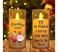 MHJUFGD Personalised Besties Forever Candle Lamp Custom Name Candle Decoration Gifts for Friend Besties Sister Christmas Birthday (Style 12)