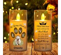 MHJUFGD Personalised Dog Memorial Candle Lamp Custom Name Light This Up and Know I'm Here Candle Decoration Memorial Gift for Loss of Dog Loss of Pet Sympathy Gifts for Dog Owners (Style 3)