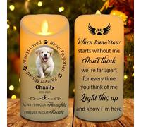 MHJUFGD Personalised Dog Memorial Candle Lamp Custom Name Light This Up and Know I'm Here Candle Decoration Memorial Gift for Loss of Dog Loss of Pet Sympathy Gifts for Dog Owners (Style 11)