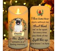MHJUFGD Personalised Dog Memorial Candle Lamp Custom Name Light This Up and Know I'm Here Candle Decoration Memorial Gift for Loss of Dog Loss of Pet Sympathy Gifts for Dog Owners (Style 12)