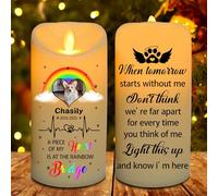 MHJUFGD Personalised Dog Memorial Candle Lamp Custom Name Light This Up and Know I'm Here Candle Decoration Memorial Gift for Loss of Dog Loss of Pet Sympathy Gifts for Dog Owners (Style 8)