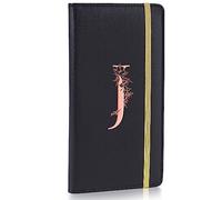 MHJY Black J RFID Blocking Checkbook Cover for Personal Checkbook, Unisex-Adults