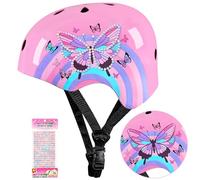 MHJY Kids Bike Helmet Toddler Helmet Girls Age 3-5-8-14 Years Adjustable Childs Cycle Helmet with DIY Stickers for Bicycle Scooter Skateboard