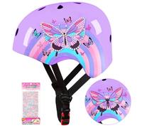 MHJY Kids Bike Helmet Toddler Helmet Girls Age 3-5-8-14 Years Adjustable Childs Cycle Helmet with DIY Stickers for Bicycle Scooter Skateboard