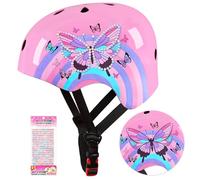 MHJY Kids Bike Helmet Toddler Helmet Girls Age 3-5-8-14 Years Adjustable Childs Cycle Helmet with DIY Stickers for Bicycle Scooter Skateboard