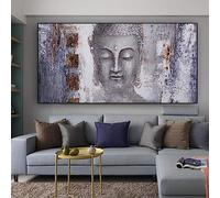 MHLCMG Canvas Painting Abstract Buddha Pictures Wall Art Religious Poster Art Print Picture Wall Living Room Bedroom Decor No Frame (20 x 40 cm)