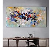 MHLCMG Canvas Painting Abstract Colourful Pictures Wall Art Poster Art Print Picture Wall Living Room Bedroom Decor No Frame (65 x 130 cm)