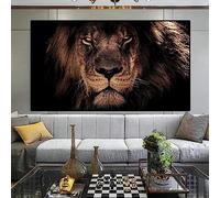 MHLCMG Canvas Painting African Lions Pictures Wall Art Animals Lions Poster Art Print Wall Living Room Bedroom Decor No Frame (70 x 100 cm)