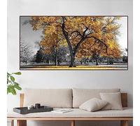 MHLCMG Canvas Painting Yellow Tree Landscape Pictures Wall Art Modern Poster Art Print Picture Wall Living Room Bedroom Decor No Frame (50 x 100 cm)