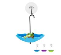 MHLLGN 3 Pack Plastic Umbrella Decorations with Suction Cups, Frog Habitat Platform, Reptile Decorations for Terrarium, Frog Tank Accessories, Terrarium Decor for Tree Frog, African Dwarf Frog, Toad