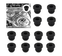MHMondawn Pack of 12 pot carrier rubbers, rubber feet, rust rubber feet, compatible rust rubber feet for pot supports with 5 mm rods from Dometic, Smev and Thetford motorhome stoves, accessories