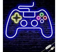 MHneonsign Gamepad Neon Sign, Game Controller Led Sign, Gamer Neon Light for Gaming Room Wall Décor, USB Powered Gamepad Shape Sign for Teen Boys’ Gifts (Gamepad2)