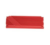 MHQJRH M.2 2280 SSD Heatsink, Double-Sided Heat Dissipation, 3 Thermal Silicone Pads, Aluminium Alloy Material, Easy Installation, Widely Compatible for PC PS5 (Red)