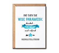MHSDesigns The Wise Paramedic Card - Congratulations Card - Paramedic Card - Funny Retirement Card - Paramedic Goodbye Card - Paramedic Farewell Card