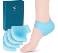 MHSY Gel Heel Protectors, 4PCS Silicone Heel Sleeves, Heel Cups for Plantar Fasciitis Heel Pain Relief Achilles Tendonitis Cracked Heels Spur Aching Heels Cushion for Women and Men