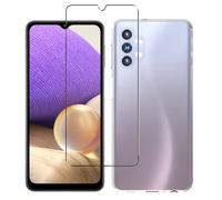MHtech Case Compatible with Samsung Galaxy A32 5G, Full Body Front and Back 360 Protection Clear Gel Cover with Tempered Glass Screen Protector