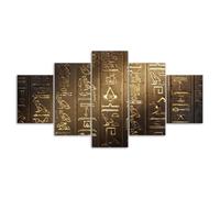 MHTGD Abstract Canvas Wall Art Decor 5 Piece Canvas Prints Wall Art 5 Panels Ancient Egyptian Hieroglyphs Canvas Posters Frame Wall Decor Pictures for living room wall decoration