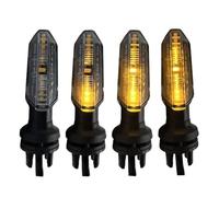 MHTGD Motorcycle Indicators Motorcycle LED Turn Signal Lamp Sequential Amber Flowing Indicator Lights Accessories for TITAN150 2000 CB250 for TWISTER