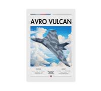 MHTHFD Avro Vulcan Strategic Bomber Print - Cold War Aviation Art Canvas Poster Bedroom Decor Landscape Office Room Decor Gift 16x24inch(40x60cm)