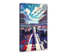 MHTHFD British Grand Prix Poster - Racing Canvas Poster Bedroom Decor Landscape Office Room Decor Gift 12x18inch(30x45cm)