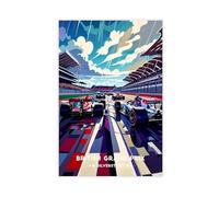 MHTHFD British Grand Prix Poster - Racing Canvas Poster Bedroom Decor Landscape Office Room Decor Gift 12x18inch(30x45cm)