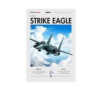MHTHFD F-15E Strike Eagle Print - Aviation Art Canvas Poster Wall Art Decor Print Picture Paintings for Living Room Bedroom Decoration 16x24inch(40x60cm)