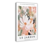 MHTHFD Le Jardin Floral Impressions, Abstract Flower Canvas Poster Wall Art Decor Print Picture Paintings for Living Room Bedroom Decoration 24x36inch(60x90cm)