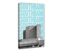 MHTHFD National Theatre Southbank London Portrait Canvas Poster Wall Art Decor Print Picture Paintings for Living Room Bedroom Decoration 16x24inch(40x60cm)