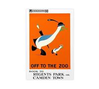 MHTHFD Off to The Zoo London Underground Canvas Poster Bedroom Decor Landscape Office Room Decor Gift 12x18inch(30x45cm)