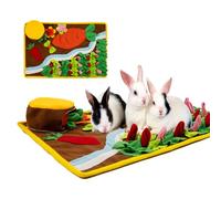 MHTTEC River Rabbit Hay Feeder, Snuffle mat for Dogs Small, Washable Bunny Hay Feeder Treat Dispenser Foraging Toys for Rabbits Guinea Pigs Chinchillas Ferrets