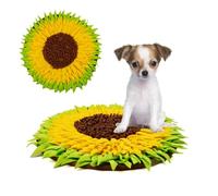 MHTTEC Sunflower Snuffle Mat for Rabbits,Interactive Polar Fleece Pet Foraging Mat Toy Indoor for Guinea Pig Bunny Chinchillas Hamster Ferrets Small Animals