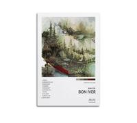 MHUYGGU Bon Iver Album Poster Decorative Canvas Poster Wall Art Decor Living Modern Family Bedroom Decoration Poster 12x18inch(30x45cm) Unframe-style