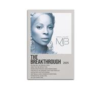 MHUYGGU Mary J. Blige The Breakthrough Poster Decorative Canvas Poster Wall Art Decor Living Modern Family Bedroom Decoration Poster 24x36inch(60x90cm) Unframe-style