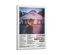 MHUYGGU Sam Barber Album Restless Mind Poster Decorative Canvas Poster Wall Art Decor Living Modern Family Bedroom Decoration Poster 12x18inch(30x45cm) Frame-style