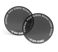 MHW-3BOMBER 51mm Espresso Puck Screen 2Pcs, 0.2mm Ultra-Thin Titanium Coated Reusable Coffee Filter, Compatible with 51mm Portafilter Baskets, Durable Metal Espresso Accessory,FG7048B-OS