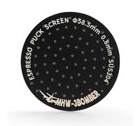 MHW-3BOMBER 58.5 mm Espresso Puck Sieve Metal Coffee Filter Reusable Espresso Filter for 58 mm Portafilter 0.8 mm Thick Titanium Coating Black FG5588, FG5588#DE