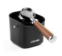 MHW-3BOMBER Coffee Knock Box 1.2L (15 Cups), Espresso Knock Box with Removable Knock Bar & Anti-Slip Base, Coffee Puck Bin for Coffee Grounds, Durable Espresso Accessories, Black GB5967B