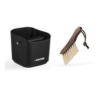 MHW-3BOMBER Espresso Knock Box, 1.2L(15 Cups) Coffee Knock Box with Coffee Clean Brush and Removable Knock Bar for Espresso Puck, Coffee Ground, Durable Espresso Accessories, Black,CS7090-OS