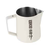 MHW-3BOMBER Espresso Milk Jug Milk Pitcher 600 ml Milk Foam Tank Espresso Milk Foam Tank Stainless Steel Espresso Steaming Frothing Pitcher Mat White P5021W