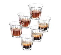 MHW-3BOMBER Shot Glasses Set of 6 Small Glass Cups 3OZ Latte Glasses for Espresso, Whiskey, Vodka, Spirits & Liquors G6190-0S