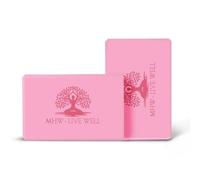 MHW - LIVE WELL EVA Foam Yoga Block, High Density Foam Exercise Blocks - Lightweight Pilates Blocks - 9.06 x 5.91 x 2.95 Inches, 2 Pack, EVA Material - Pink
