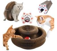 MHwan Cat Toys, 2-in-1 Cat Scratcher with Bell, Self-Entertaining, Interactive Cat Toy for Indoor Cats Adult and Kitten, for More Exercise at Home, Reduces Scratching on the Couch