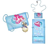 MHwan Children's Neck Pouch, Beautiful Mermaid Wallet with Safety Buckle Against Choking and 7 Independent Storage Compartments, School Enrolment and Birthday Gift for Girls